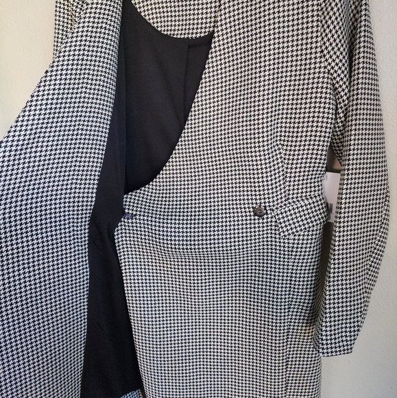 Jason Wu HoundstoothV-Neck Blazer Dress Long-Sleeve NWT Size M - Picture 7 of 11